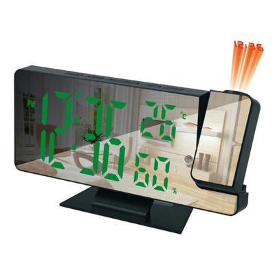 180 Arm Projection Digital Alarm Clock With Temperature, Humidity, Night Mode, Snooze, 12 24H USB Projector LED Clock 2