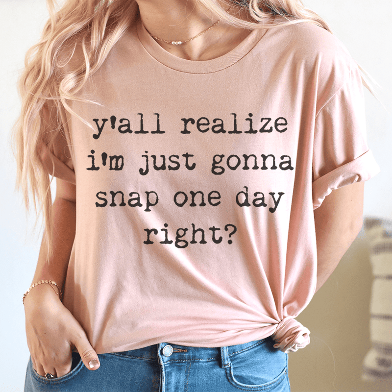 I'm Just Gonna Snap One Day Tee S Athletic Heather