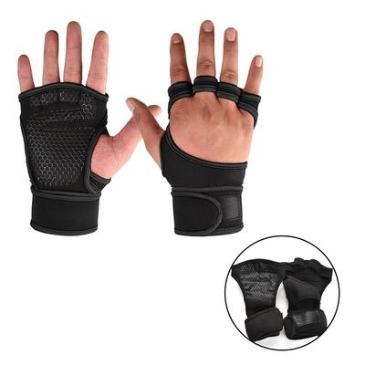 Unisex Training Sport Gloves, Fitness, Bodybuilding, Weightlifting, Gym Workout Gloves, Hand Wrist Palm Protection black a s