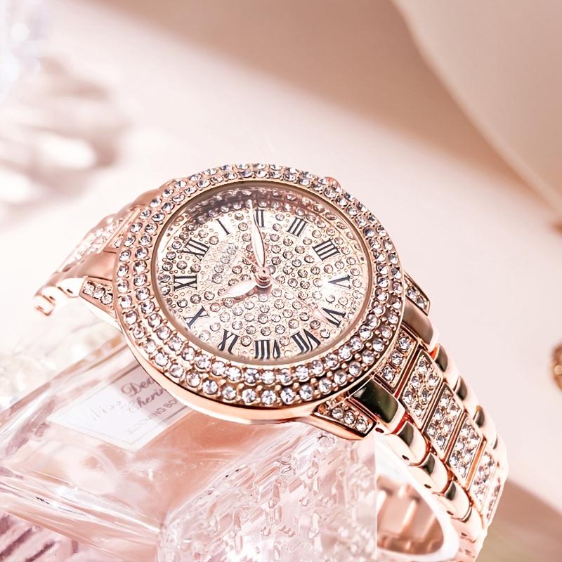 Stylish Watch Luxury Rhinestone Bracelet Analog Watches Set Wristwatch For Women Best Watches Valentines Day Gift Stylish Watch Luxury Rhinestone Bracelet Analog Watches Set Wristwatch For Women Best Watches Valentines Day Gift Silvery