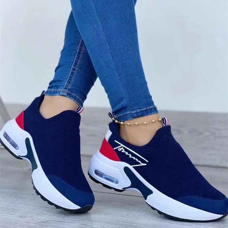 Sneakers Women Shoes Fashion Tennis Canvas Shoes Female Casual Shoes Ladies Sport Shoes Blue 35