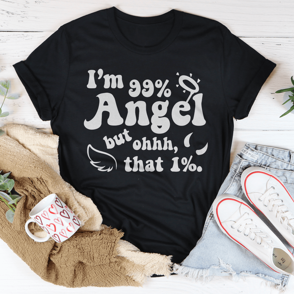 I'm 99% Angel Tee S Mauve