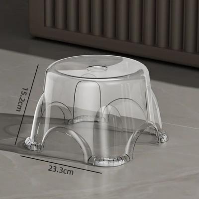 Waterproof Bathroom Step Stool Chair, Lightweight, Durable, Non Slip Bath Seat For Elderly & Children transparent