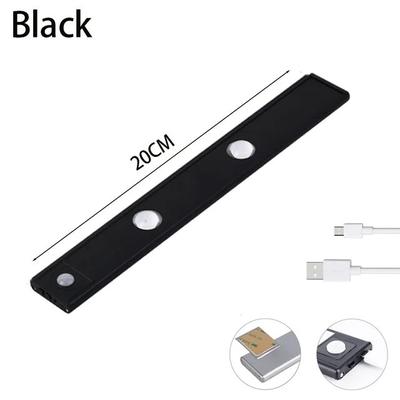 LED Motion Sensor Under Cabinet Light Black 20cm