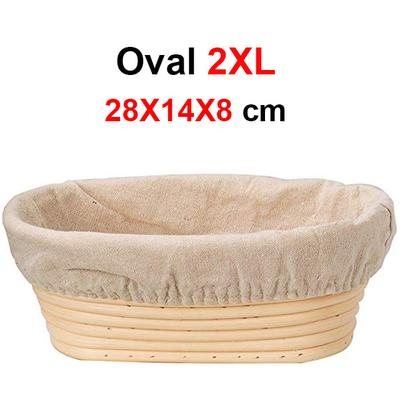 Rattan Bread Proofing Basket Natural Oval Rattan Wicker Dough Fermentation Sourdough Banneton Bread Basket For Baking Oval 28X14X8