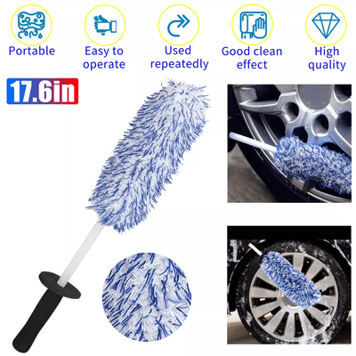 Microfiber Car Wheel Brush, Complete Auto Detailing Tool For Rims, Tires & Engine Cleaning Microfiber Car Wheel Brush, Complete Auto Detailing Tool For Rims, Tires & Engine Cleaning