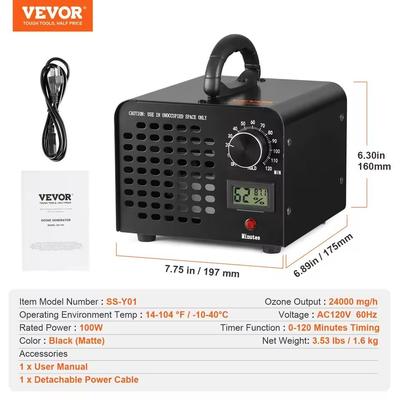 High Capacity Ozone Generator Machine For Odor Removal And Air Purification 24000mg h