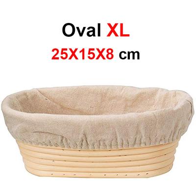 Rattan Bread Proofing Basket Natural Oval Rattan Wicker Dough Fermentation Sourdough Banneton Bread Basket For Baking Oval 25X15X8