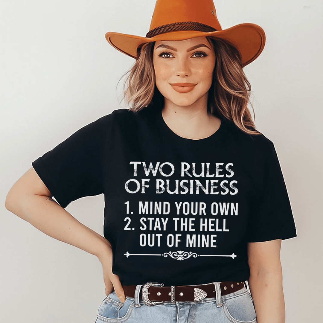 Two Rules Of Business Tee Heather Prism Peach 3XL