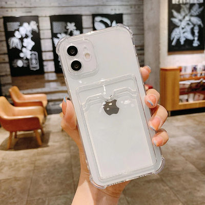 Transparent Silicone Wallet Case Clear Iphone XS