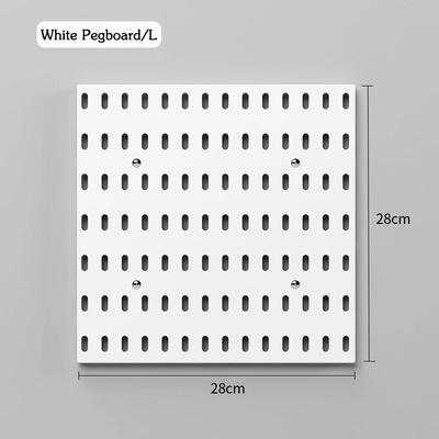 DIY Pegboard Accessories: Hanging Shelf Storage Hooks Wall Organizer No Punching Crafts Organization For Garage, Kitch Color: W Pegboard L