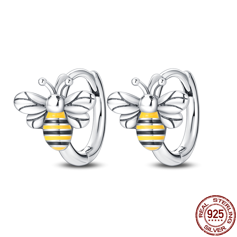 925 Sterling Silver Ladybug Earrings With Pave CZ Luxury Women's Engagement & Anniversary Fashion Jewelry Gift PAE164