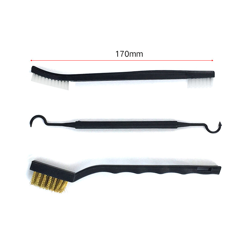 Universal Double End Steel Wire Brush & Nylon Pick Cleaning Kit, Tactical Rifle & Hunting Gun Cleaning Tool Set style 1