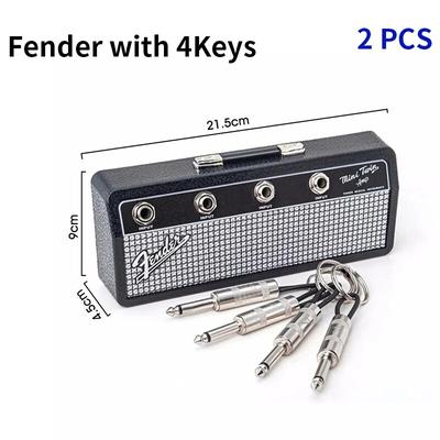 Fender Guitar Wall Mount Key Ring Holder Vintage Style Music Key Storage Frame For Home Decoration Gift 2.0 2Pcs F Key Storage