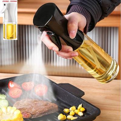 200ml 300ml Oil Spray Bottle Kitchen BBQ Cooking Olive Oil Dispenser Camping Baking Empty Vinegar Soy Sauce Spray white 300ml