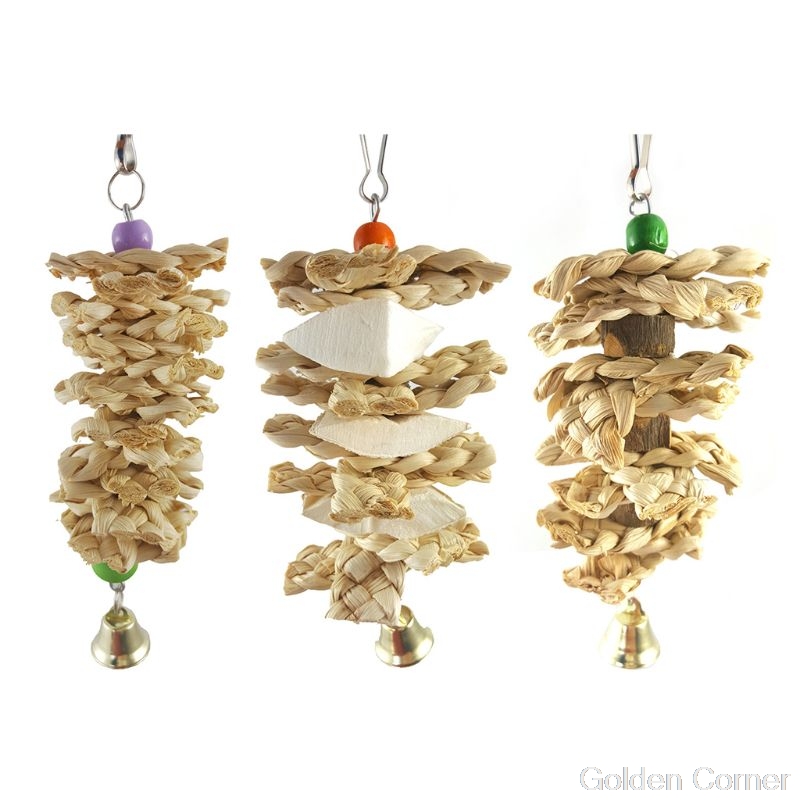 Pet Parrot Bird Grass Chewing Cage Swing Pendant 20 Dropship Au10 b
