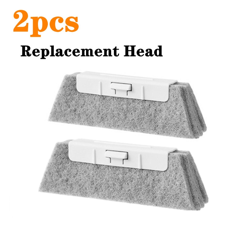 Household Window Cleaning Brush With Replaceable Head Effective For Windowsills, Grooves, Cabinets, And More! 2pcs Replace Head