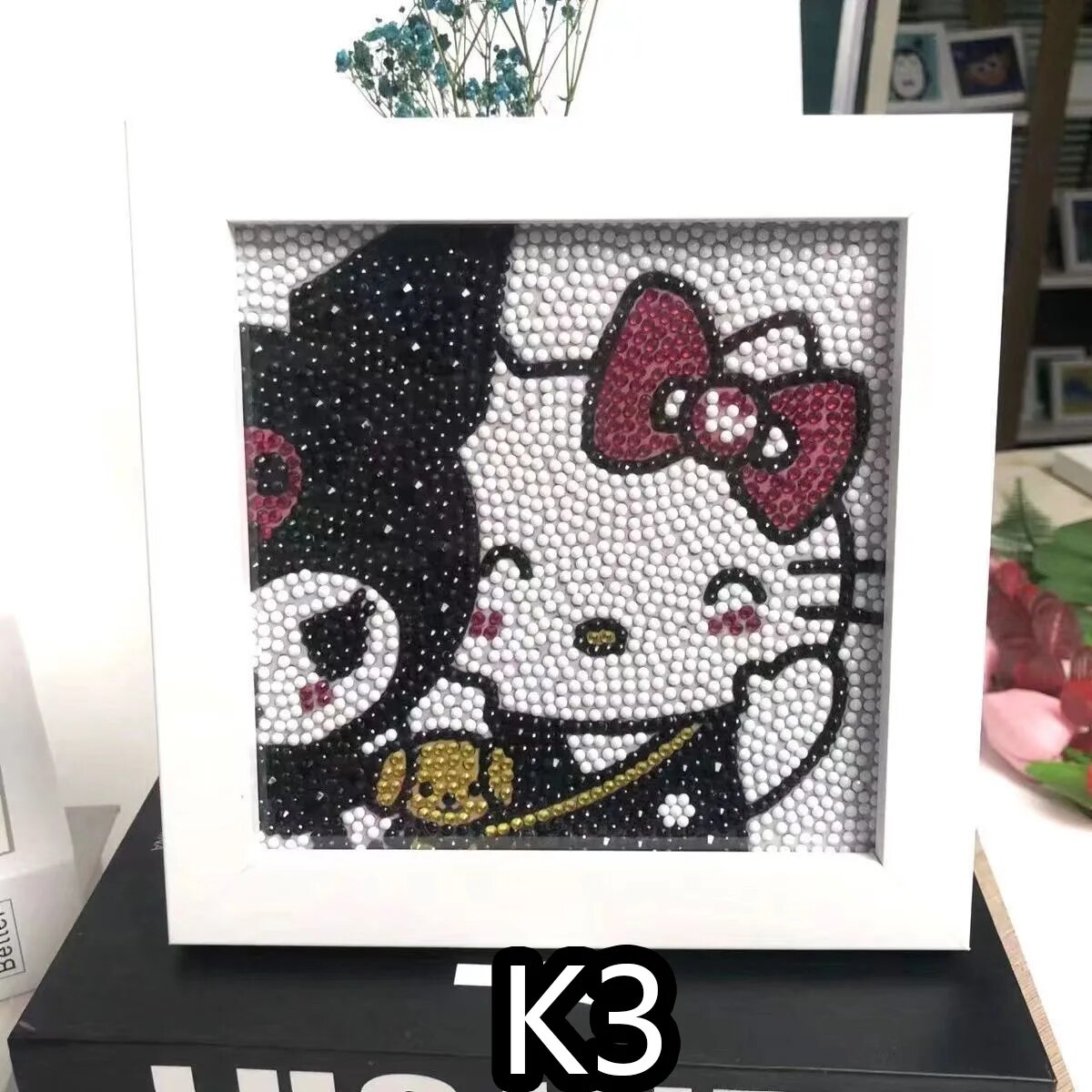 Kawaii Sanrio Diamond DIY Material Package: Wall Decoration Painting For Kids Melody Kuromi Cartoon Handmade Gift 4