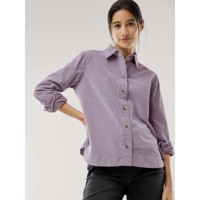 Walbusch Damen Two-Tone Cord Bluse Boxi Lila Image