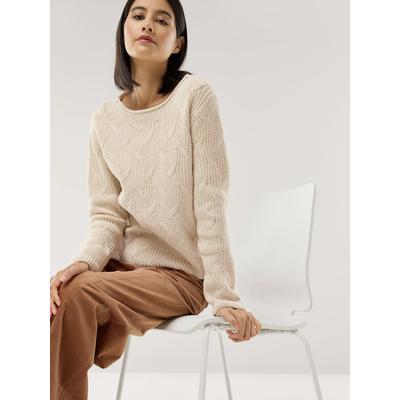 Walbusch Damen Baumwoll-Samt Pulli Weiss noch offen: Muster Image