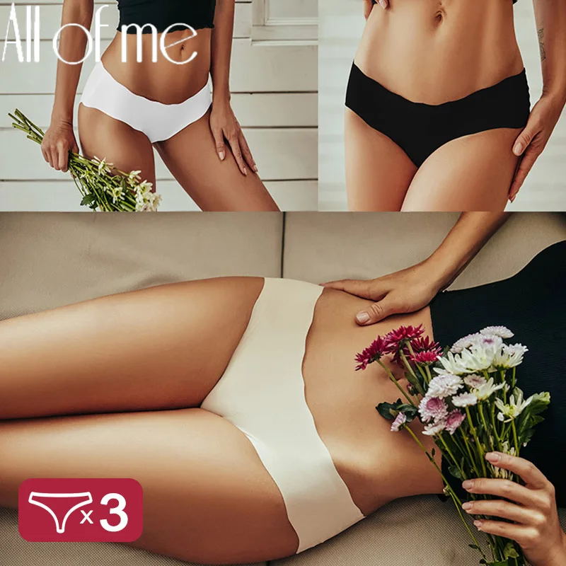 3PCS Set Sexy Panties Women Seamless Underwear Female Briefs Underpants Invisible Intimates Lingerie One Piece Low Waist 3PCS Set Sexy Panties Women Seamless Underwear Female Briefs Underpants Invisible Intimates Lingerie One Piece Low Waist Set 1 M