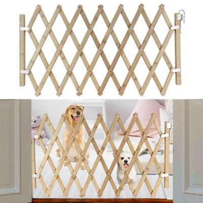 Expandable Accordion Dog Gate Wooden Pet Folding Fence Isolation Protection Gate small