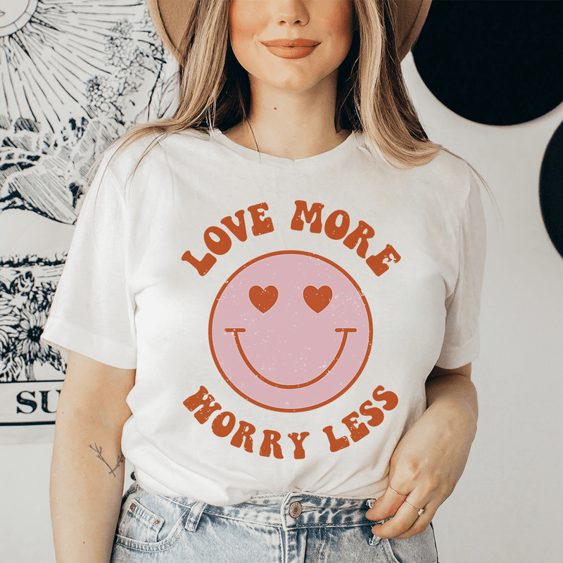 Love More Worry Less Tee M Athletic Heather