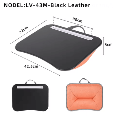 MUMUCC Cushioned Laptop Lap Desk With Mouse Pad Portable Pillow Table For Home And Travel lv 43 Orange