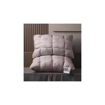 Luxurious 5 Star Hotel Quality Pillow Deep Sleep Neck Support, Non Collapse Core, 20x30 Inches 2pcs Gray 77x51cm