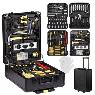 Complete Mechanics Tool Kit With Rolling Trolley Case, Sockets, Wrenches & More Complete Mechanics Tool Kit With Rolling Trolley Case, Sockets, Wrenches & More