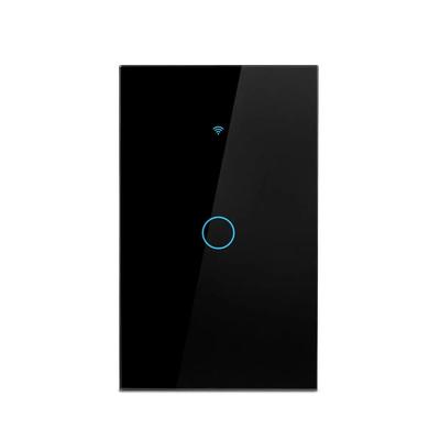 Tuya WiFi Smart Home Switch, Gang Glass Touch Panel, Voice & App Control, Works With Alexa & Google Home black One