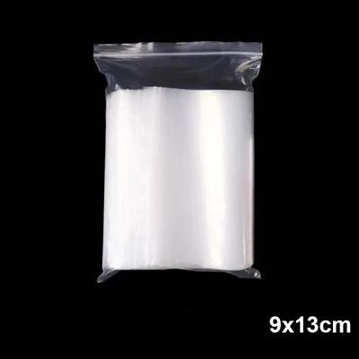 300 100PCS Transparent Zip Bags Food & Jewelry Vacuum Storage | Reclosable Poly Bag For Kitchen Organization 100PCS 9x13cm