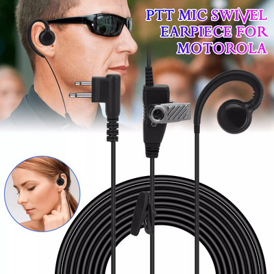 PTT Mic Swivel Earpiece For Motorola CLS1110 Walkie Talkie Headset With 180 Rotation & Large Speaker PTT Mic Swivel Earpiece For Motorola CLS1110 Walkie Talkie Headset With 180 Rotation & Large Speaker