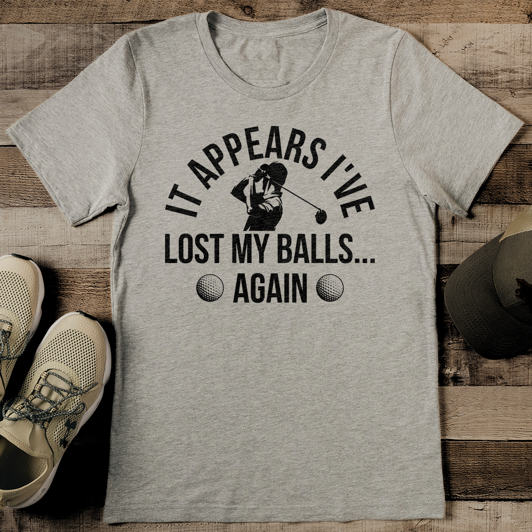 It Appears I've Lost My Balls Again Golf Tee L Athletic Heather