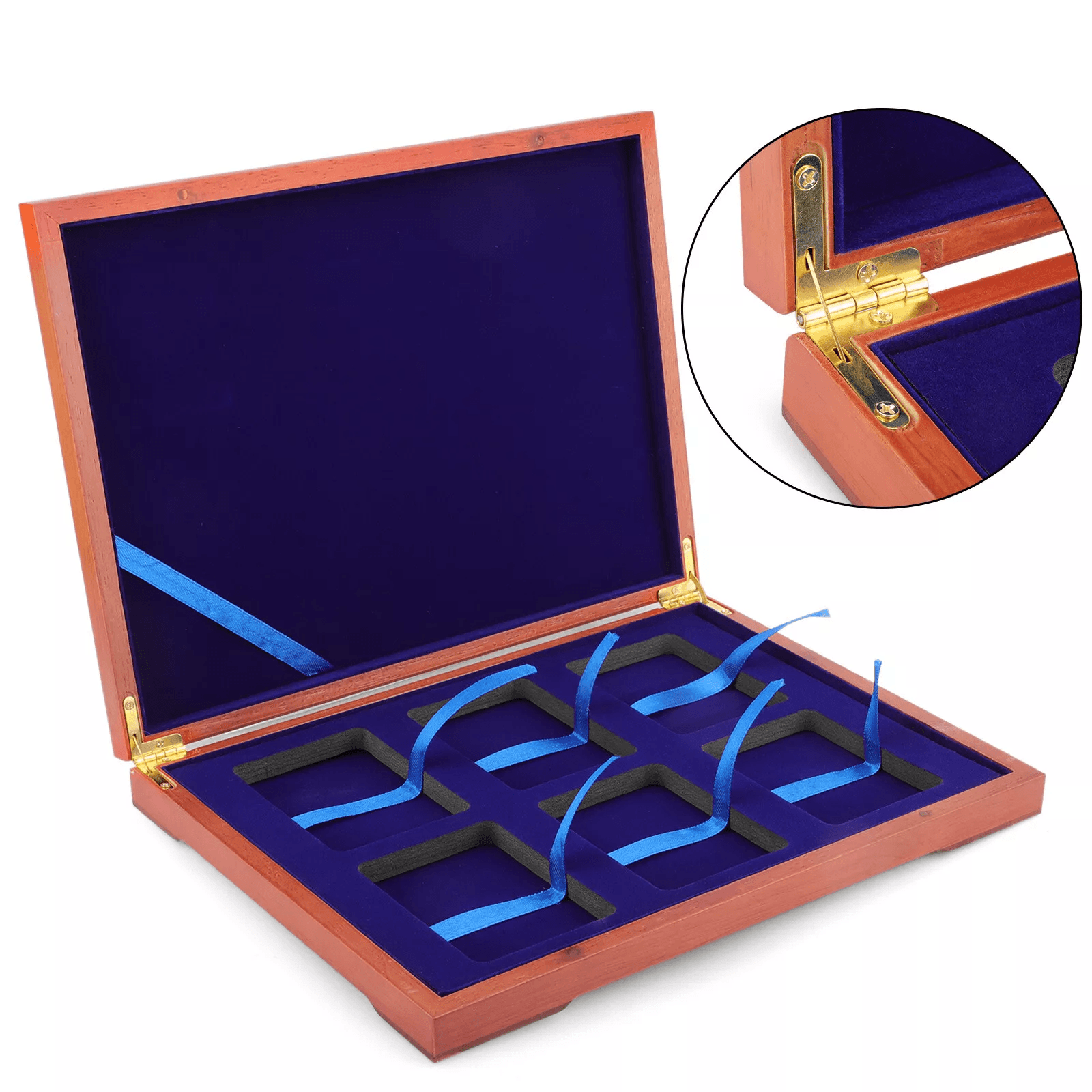 Solid Wood Display Storage Box Case For Certified Coin Holder Slabs, Collectible Coin Organizer With Lid For Dollar Coin Solid Wood Display Storage Box Case For Certified Coin Holder Slabs, Collectible Coin Organizer With Lid For Dollar Coin