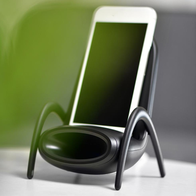 Portable Mini Chair Wireless Charger With Speaker Black