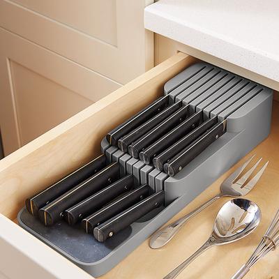 Compact Cutlery Organizer Kitchen Drawer Tray Knife Holder