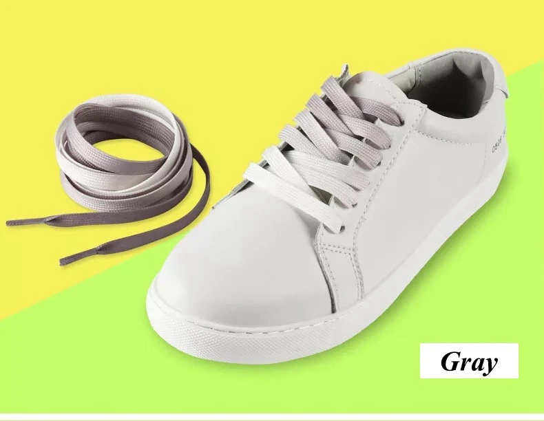 Gradient Shoelaces For Sneakers, Colorful Flat Shoe Laces For Casual Canvas Shoes, Sports Shoes, Trainers & Streetwear gray 120cm