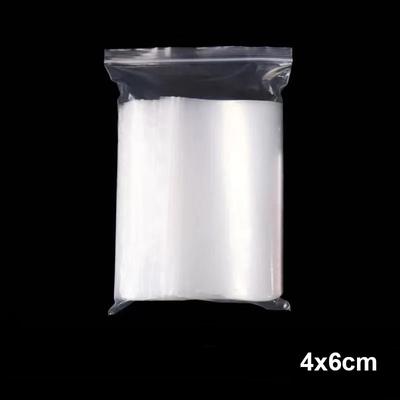 300 100PCS Transparent Zip Bags Food & Jewelry Vacuum Storage | Reclosable Poly Bag For Kitchen Organization 100PCS 4x6cm