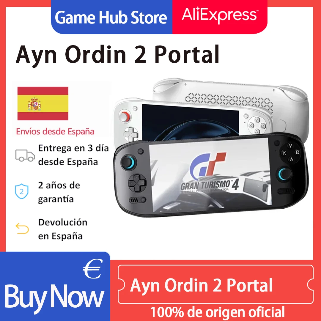 Ayn Odin 2 Tragbare Spielekonsole, 7-Zoll-120-Hz-Bildschirm, 8000 mAh, Snapdragon 8 Gen 2,128 G Retro-Videospielkonsolen für Geschenke Image