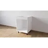 Möbelbasisofen 60 cm, Weiß mit den Anschlussmaßen: L = 60, H72, P = 55 cm, Versand per Kit, mit Skater. Komplette Höhe der Möbelfüße 82 cm