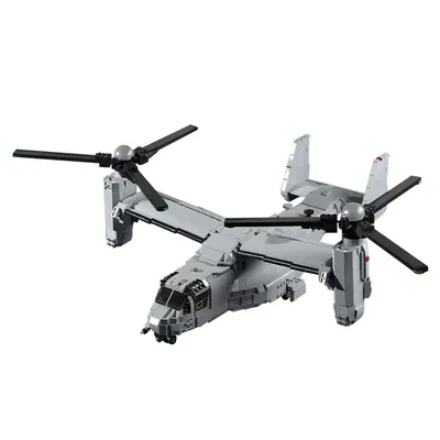 MOC Transport Flugzeug CV-22 Osprey Tiltrotor Bausteine Spielzeug Glocke Boeing V-22 Flugzeug Bausteine Sets Spielzeug für kinder Geschenk Image