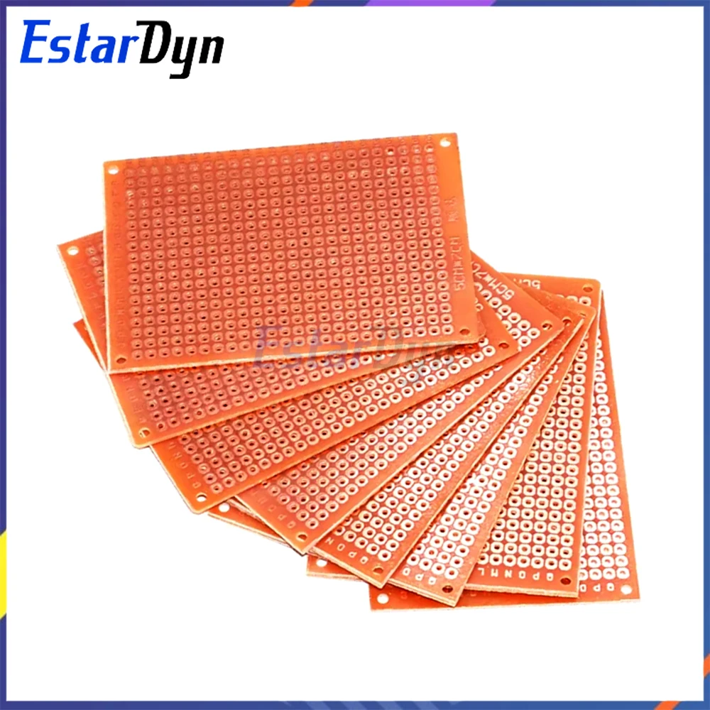 10 Stück 5 x 7 cm doppelseitiges Perfboard, lötfreie PCB-Prototypplatine für Arduino Raspberry Pi DIY Universalplatine Image