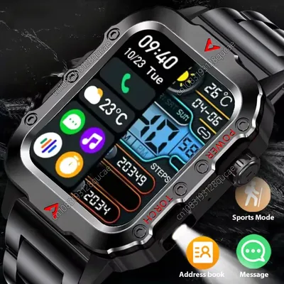 2025, neue Sport-Smartwatch, Bluetooth, Sprechen, LED-Taschenlampe, multifunktionale Outdoor-Sport-Smartwatches für Männer und Frauen für Android IOS