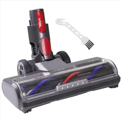 Stabiler Bürstenkopf für Dyson V7 V8 V10 V11 V15 Staubsauger Bodendüse mit Frontlichtern für Hartböden und Teppiche Image