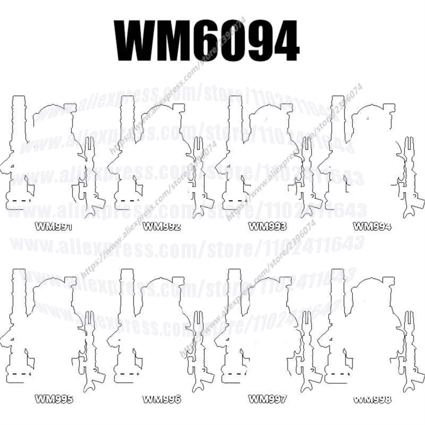 WM6094 Action-figuren Film Bausteine Ziegel spielzeug WM991 WM992 WM993 WM994 WM995 WM996 WM997 WM998 DIY Spielzeug Image