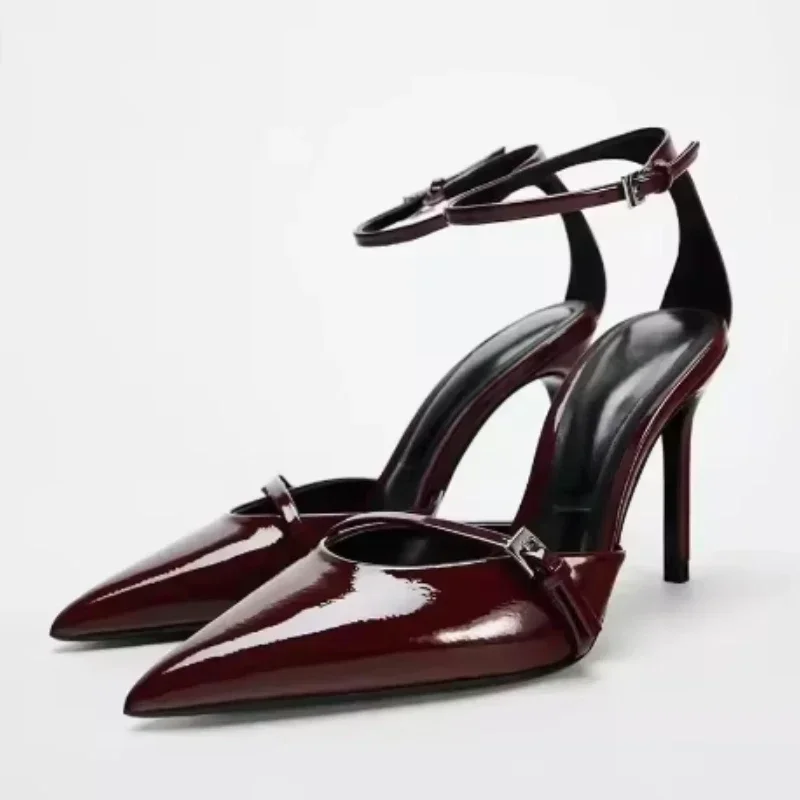 2025 frauen Sommer Neue Sexy Spitzen Designer Sandalen frauen Party Casual Bequeme Schnalle Luxus Prom Damen High Heels 42 Image