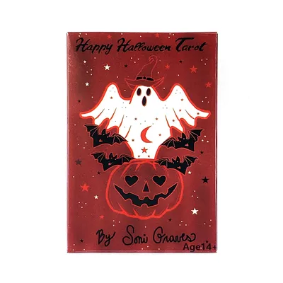 Halloween-Tarotkarten, ein 78er-Tarot-Halloween-Partyspiel, vorhersagendes Wahrsagerei-Kartenspiel für Anfänger, lustige Familien-Partyspiele Image