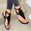 Frauen Sandalen 2023 Sommer Outdoor Strand Flip-flop Sandalen Solide Mode Gladiator Sandalen Frauen Wohnungen Casual Damen Schuhe