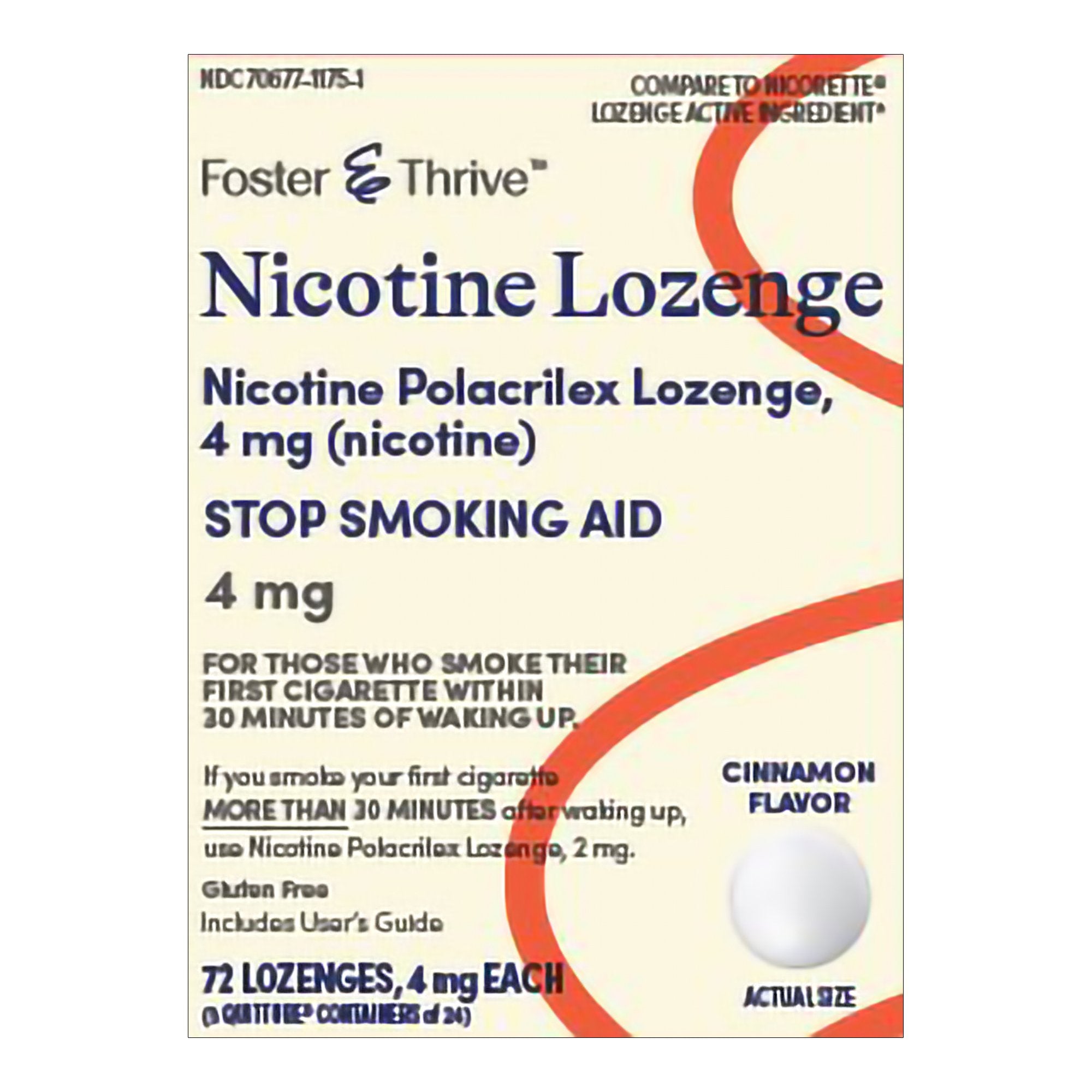 Foster & Thrive Stop Smoking Aid 4 mg Strength Lozenge (1238913_PK) 72/PK Foster & Thrive™ Smoking Suppressors